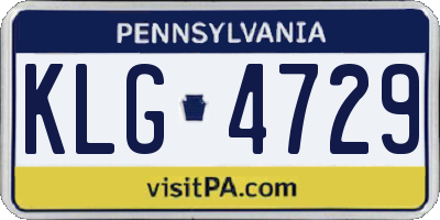 PA license plate KLG4729
