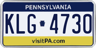 PA license plate KLG4730