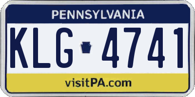 PA license plate KLG4741