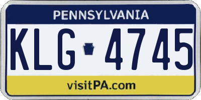 PA license plate KLG4745