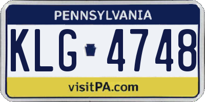 PA license plate KLG4748