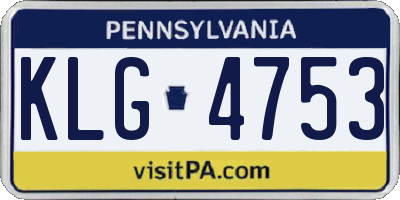 PA license plate KLG4753