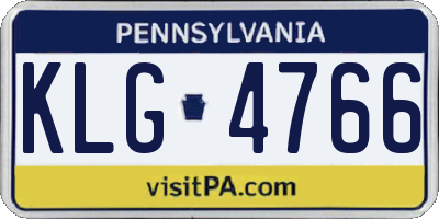 PA license plate KLG4766
