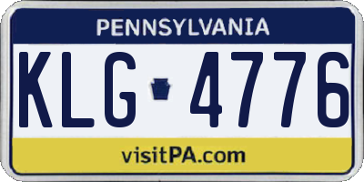 PA license plate KLG4776