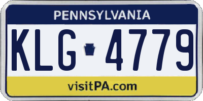 PA license plate KLG4779