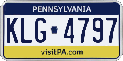PA license plate KLG4797