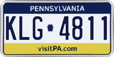 PA license plate KLG4811