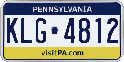 PA license plate KLG4812