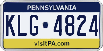 PA license plate KLG4824