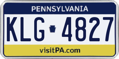 PA license plate KLG4827
