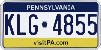 PA license plate KLG4855