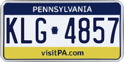 PA license plate KLG4857
