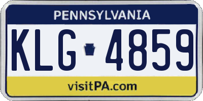 PA license plate KLG4859
