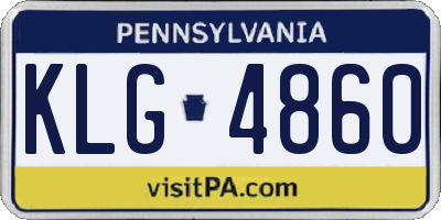 PA license plate KLG4860