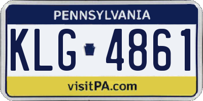 PA license plate KLG4861