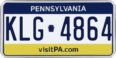 PA license plate KLG4864