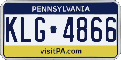 PA license plate KLG4866