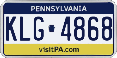 PA license plate KLG4868