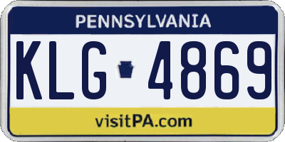 PA license plate KLG4869