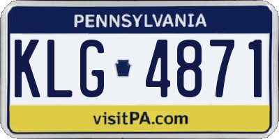 PA license plate KLG4871