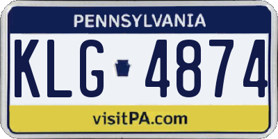 PA license plate KLG4874