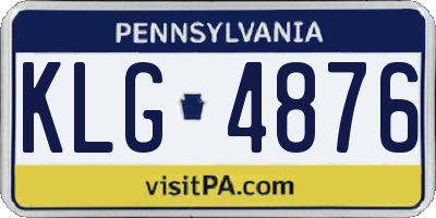 PA license plate KLG4876