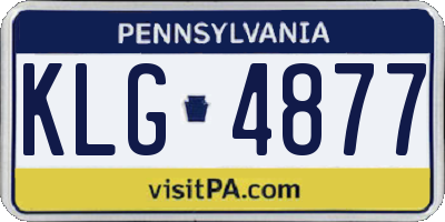 PA license plate KLG4877