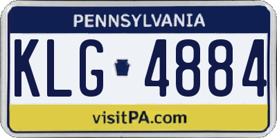 PA license plate KLG4884