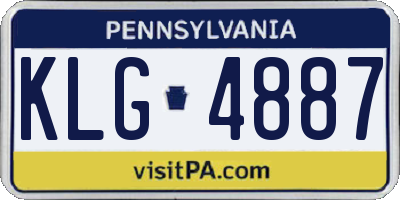 PA license plate KLG4887