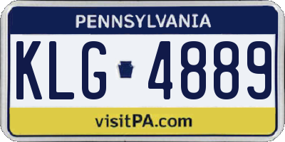 PA license plate KLG4889