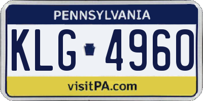 PA license plate KLG4960