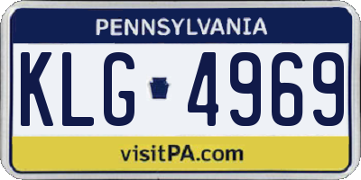 PA license plate KLG4969