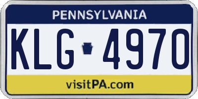 PA license plate KLG4970