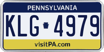 PA license plate KLG4979