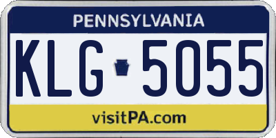 PA license plate KLG5055