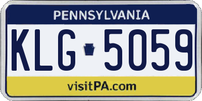 PA license plate KLG5059