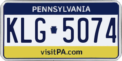 PA license plate KLG5074