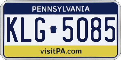 PA license plate KLG5085