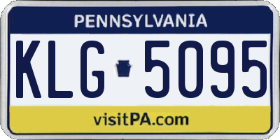 PA license plate KLG5095