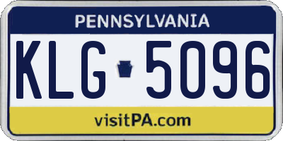 PA license plate KLG5096