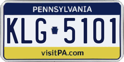 PA license plate KLG5101