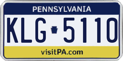 PA license plate KLG5110