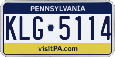 PA license plate KLG5114