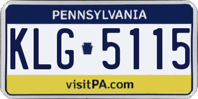 PA license plate KLG5115