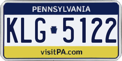 PA license plate KLG5122