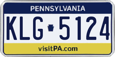 PA license plate KLG5124