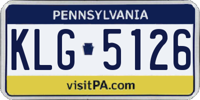 PA license plate KLG5126