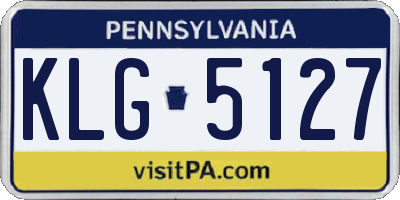 PA license plate KLG5127