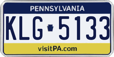 PA license plate KLG5133