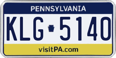 PA license plate KLG5140
